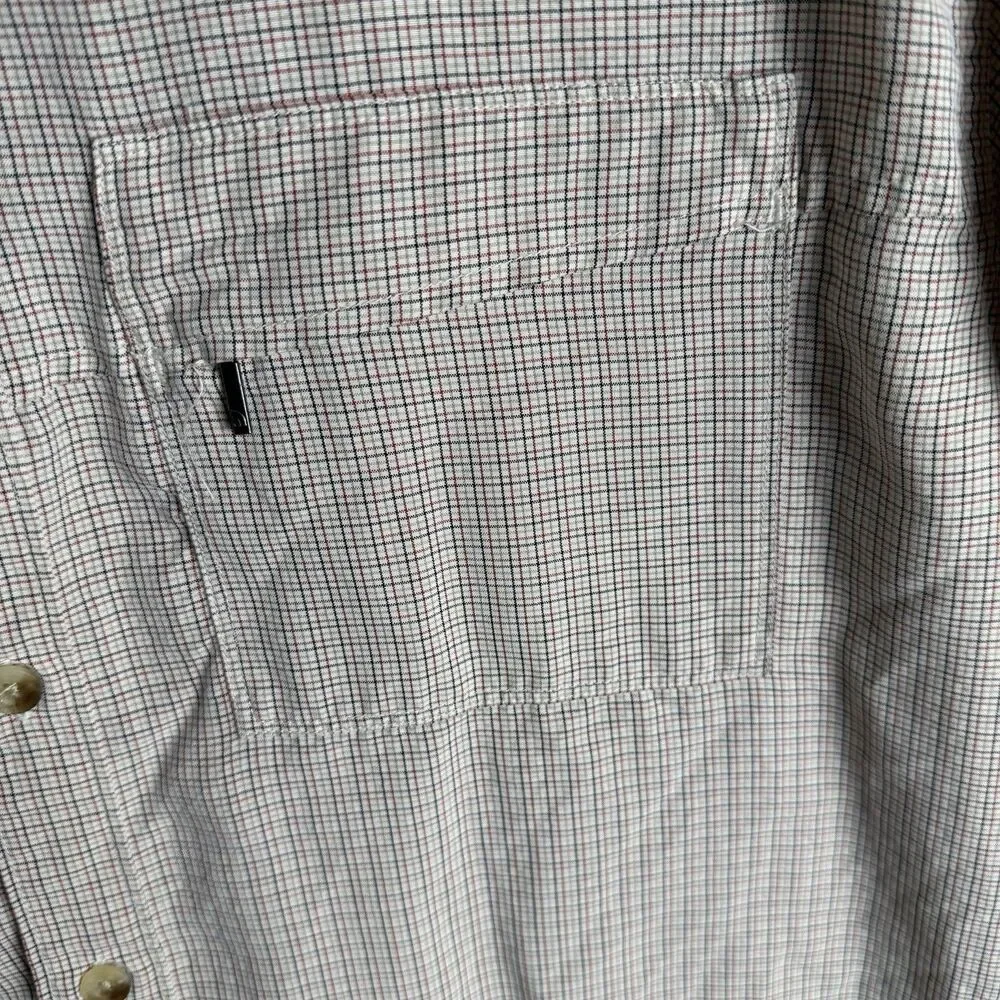 Vintage The North Face Button‎ Plaid Long Sleeve Shirt Mens L Brown Red Gorpcore